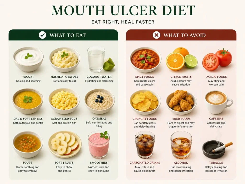 Food to Eat and Avoid in Mouth Ulcers