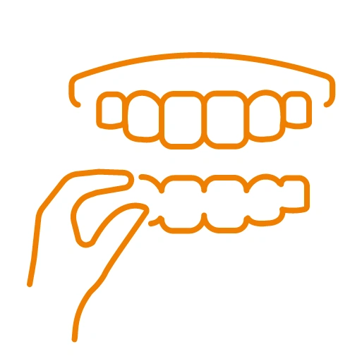 Child wearing retainer