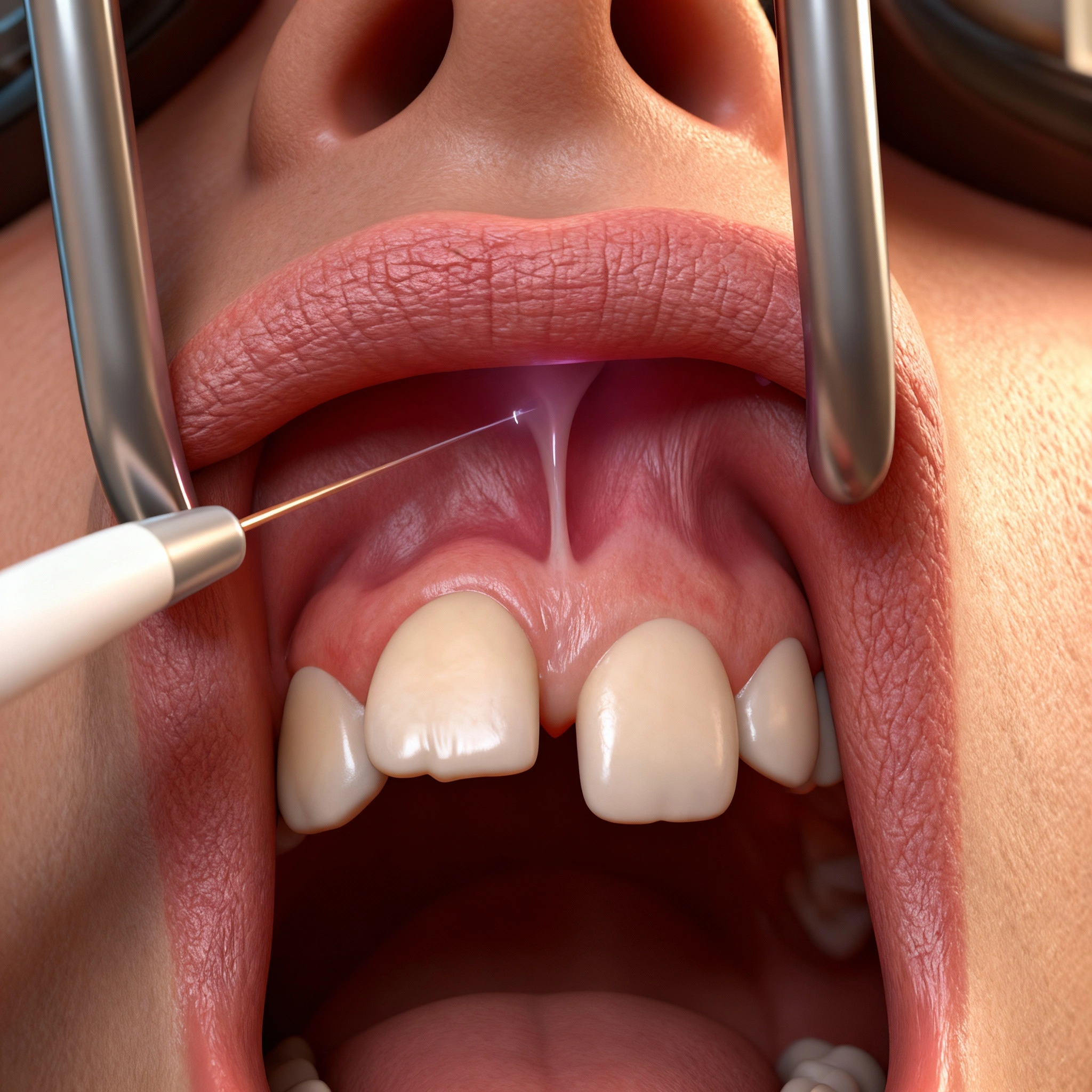 Treating tongue frenulum