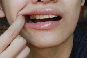 Man drinking hot beverage