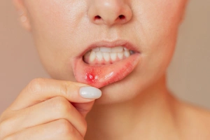 Man drinking hot beverage