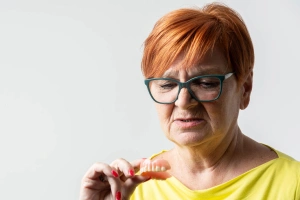 Dentist consulting with patient